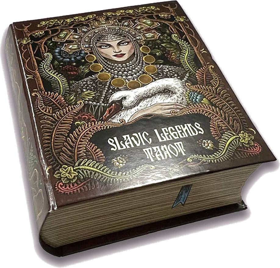 The Slavic Legends Tarot: Large size edition with Matt-Gold Card Edges and book-shaped keepsake box
